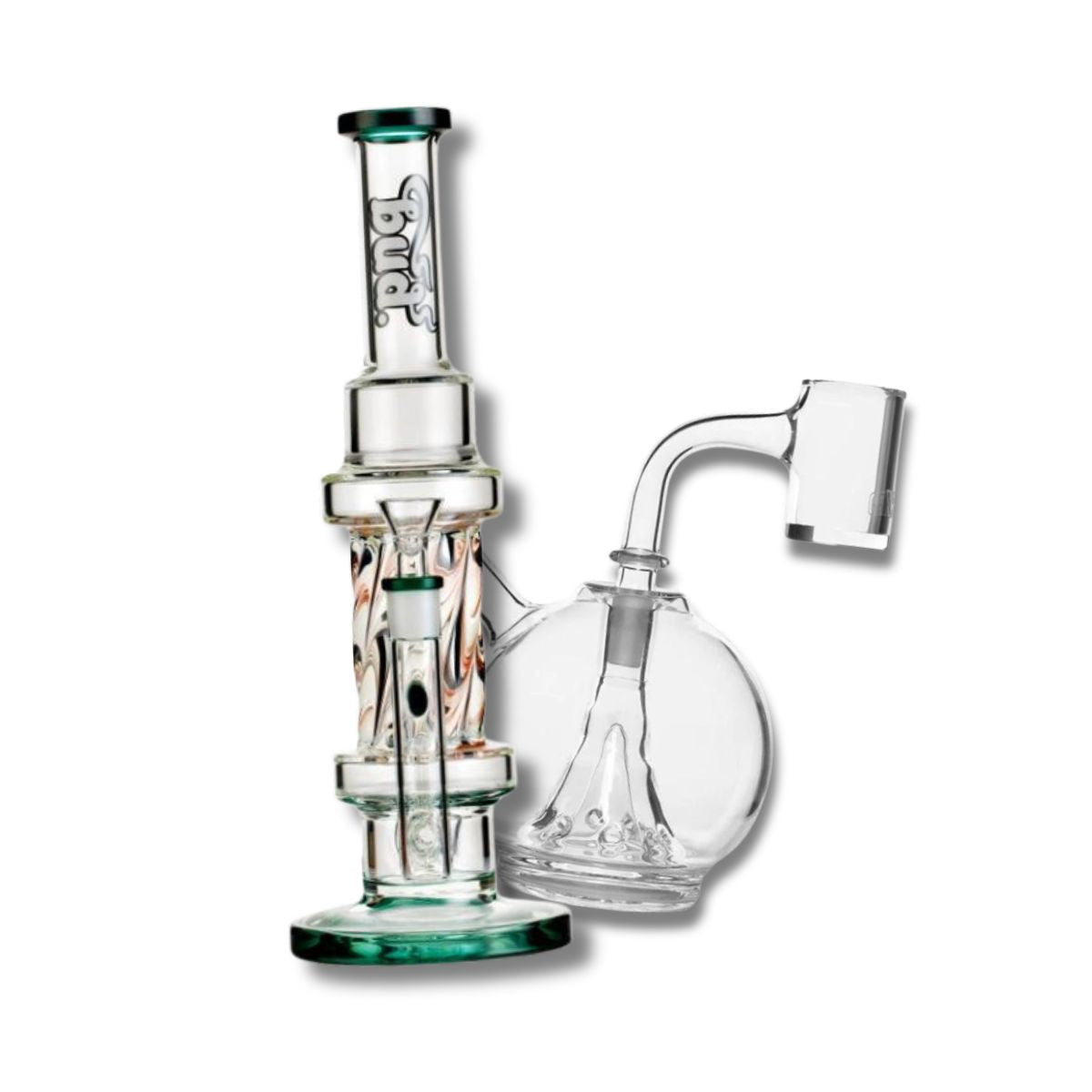Bud Twisted Inline Percolator Bong
