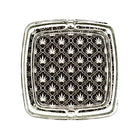 Square Leaf Hip 2Bee Glass Ashtrays-BlackWhiteLeaves