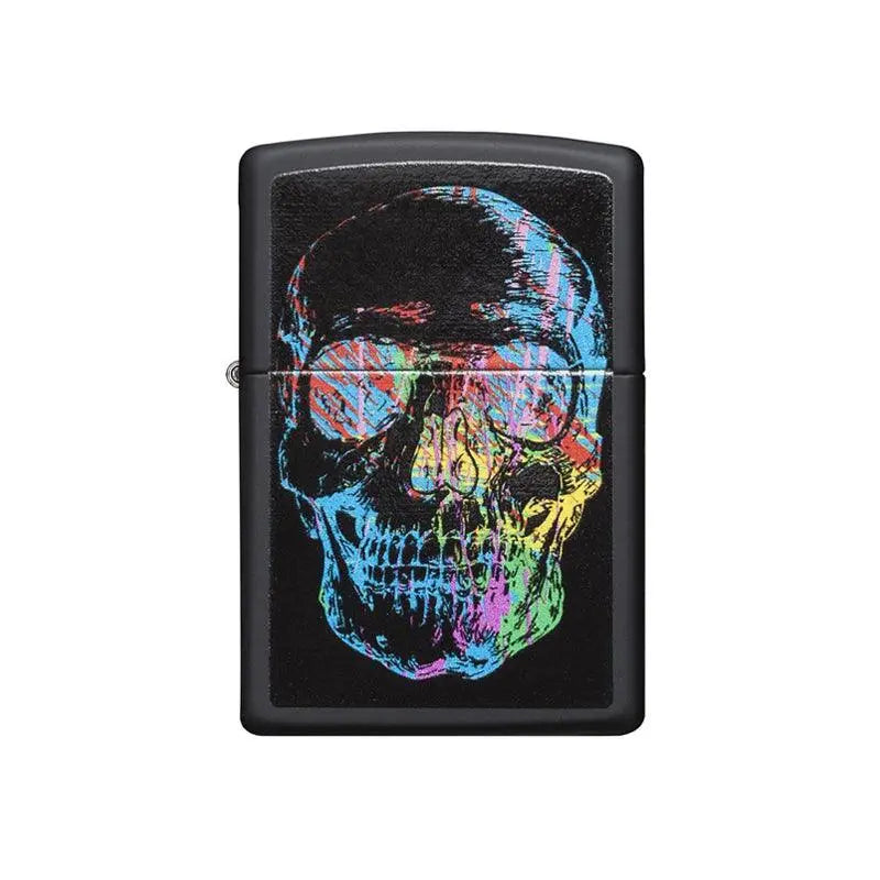 Zippo Colourful Skull Black Matte Lighter-