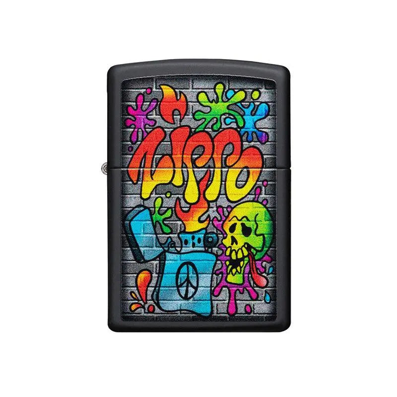 Zippo Street Art Black Matte Lighter-