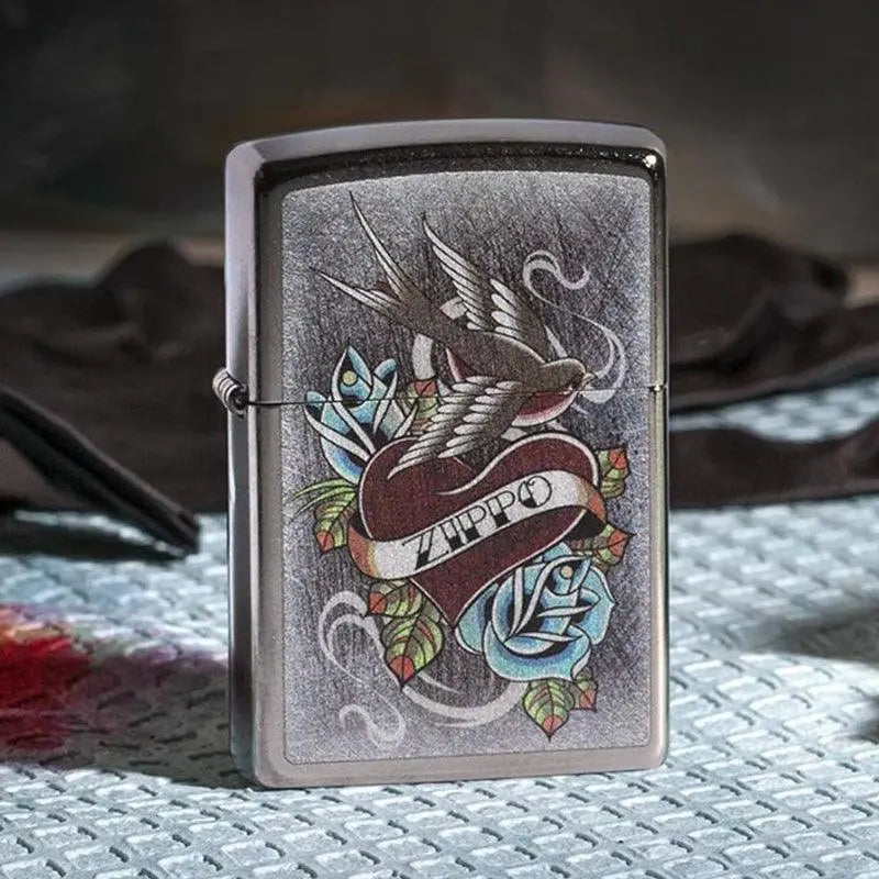 Zippo Vintage Tattoo Street Chrome Lighter-