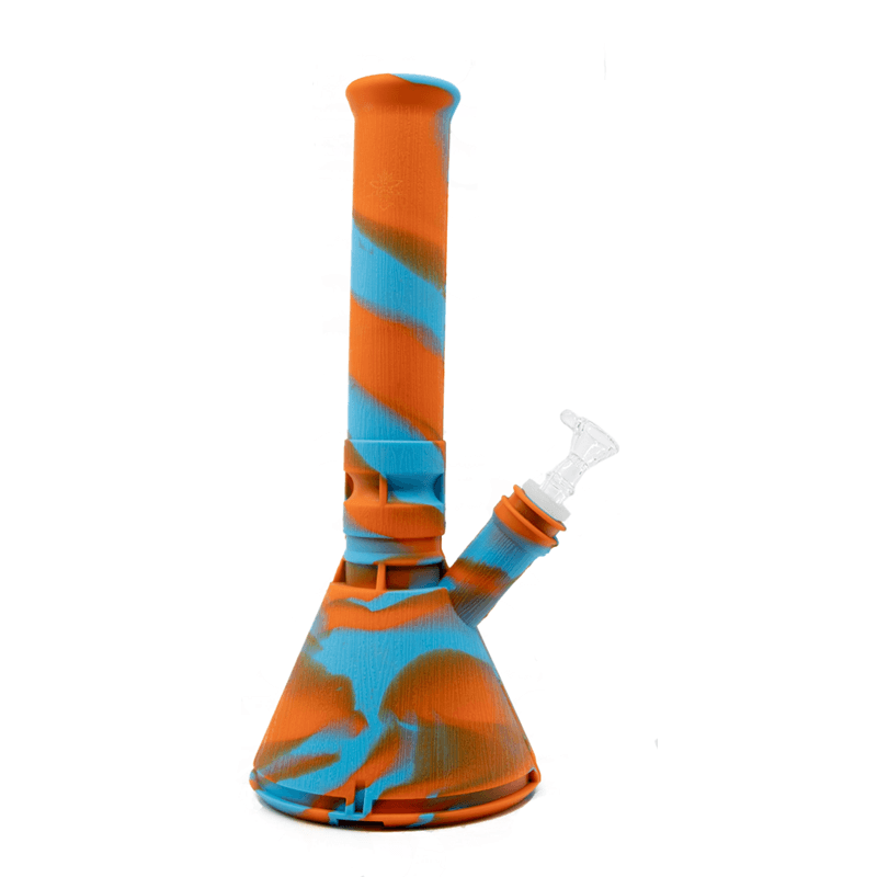 Beaker Silicone Bong 32cm - Assorted Colours- 
