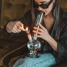 Bud Bent Bubble Bong 33cm - Teal-