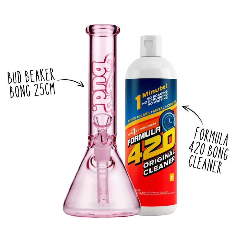 Bud Bubble Bong & Aunty's Cleaner Bundle-