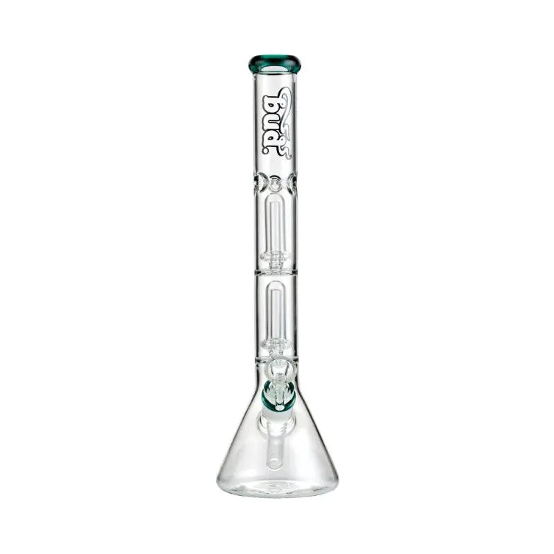 Bud Double UFO Percolator Bong 35cm Teal Glass Bongs Australia