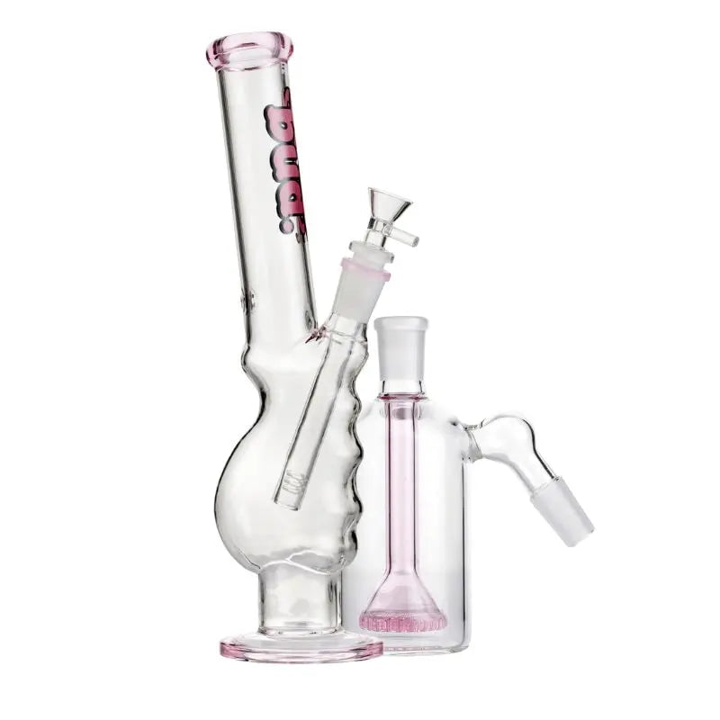Bud Gripper Bong Bundle-Pink-Showerhead-Ash-Catcher-Pink