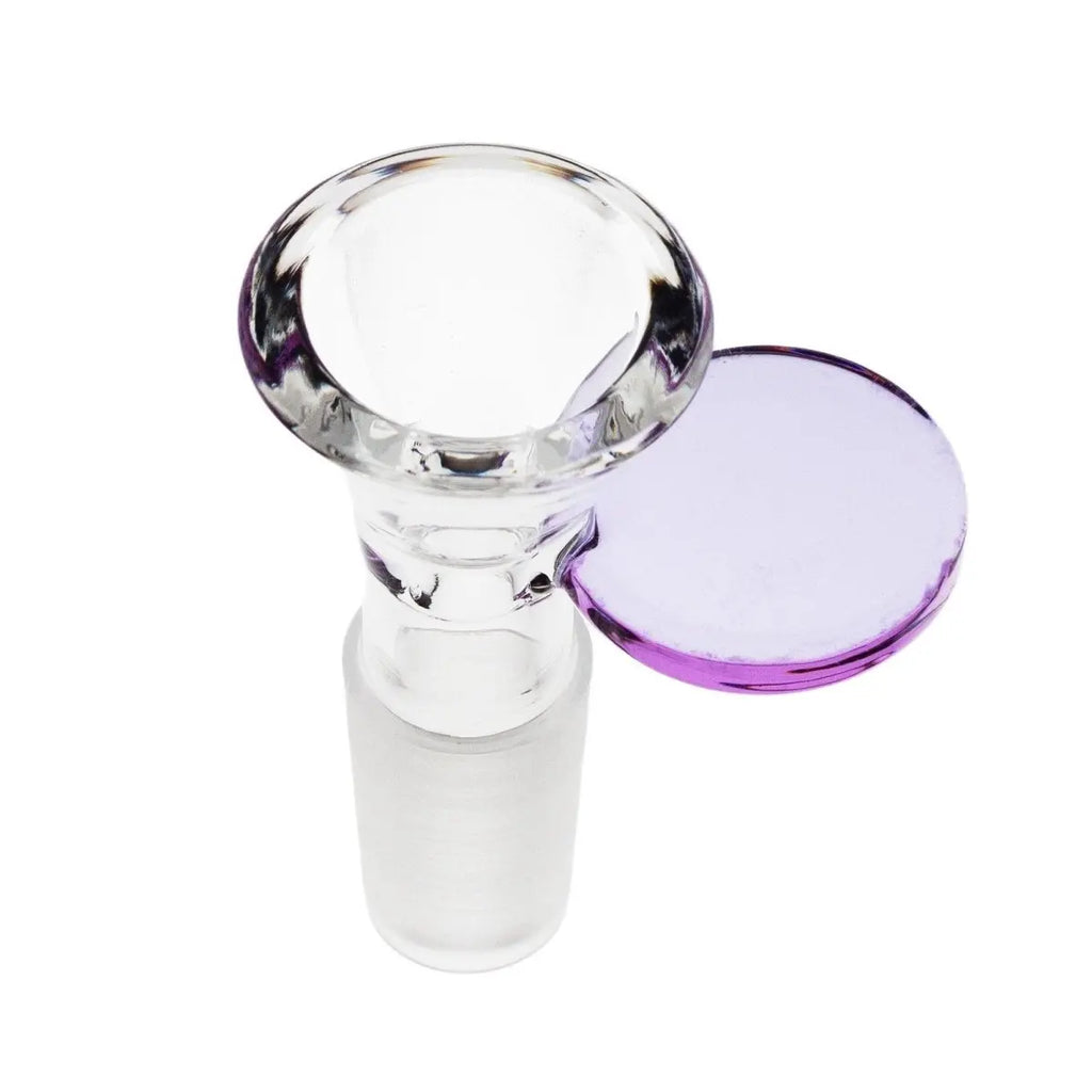 Coin Handle Accent Glass Cone Piece 14mm-Purple