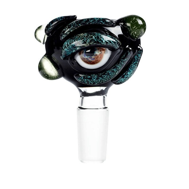 Frank Loves Glass Eyeball Cone Piece 14mm - Black-