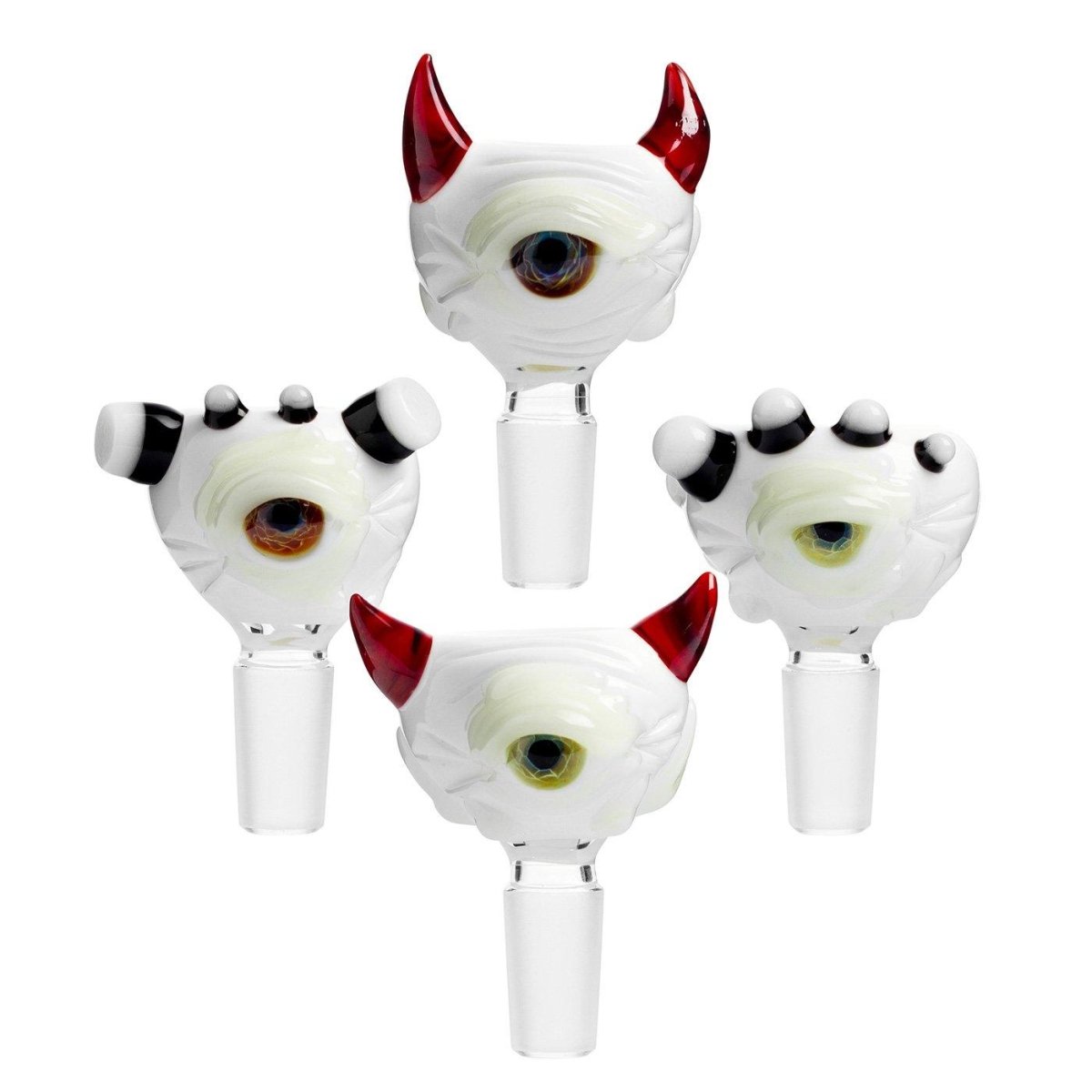 Frank Loves Glass Eyeball Cone Piece 14mm - Glow In The Dark-