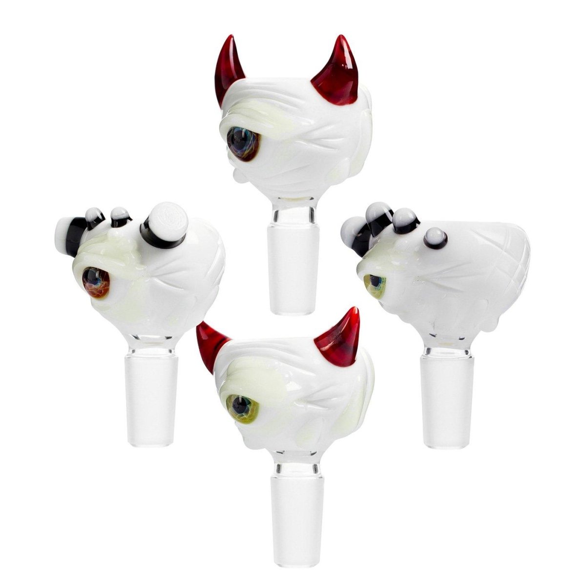 Frank Loves Glass Eyeball Cone Piece 14mm - Glow In The Dark-