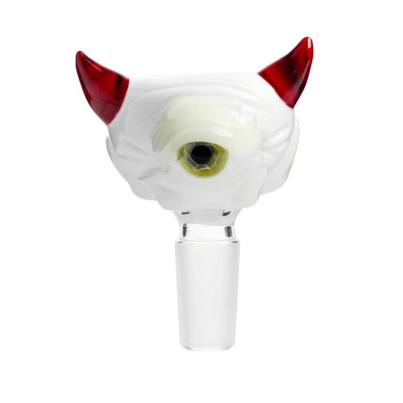 Frank Loves Glass Eyeball Cone Piece 14mm - Glow In The Dark-Green