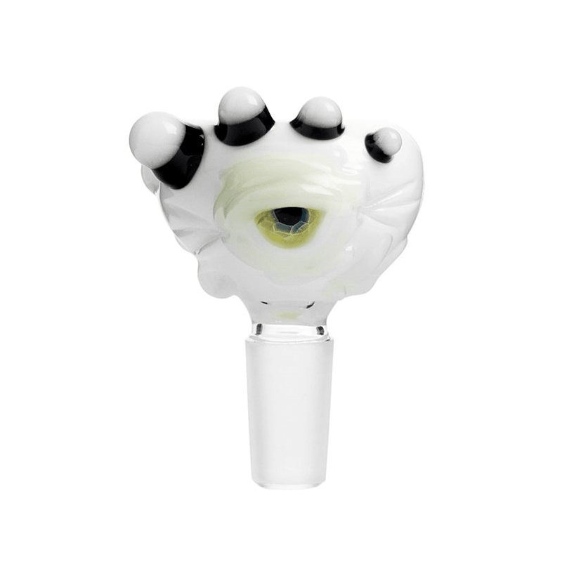 Frank Loves Glass Eyeball Cone Piece 14mm - Glow In The Dark-Yellow