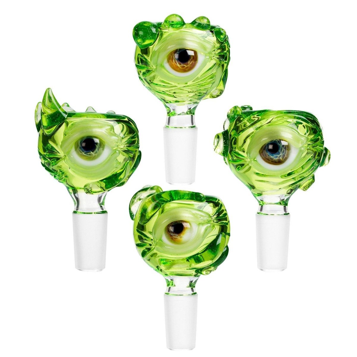 Frank Loves Glass Eyeball Cone Piece 14mm - Green-