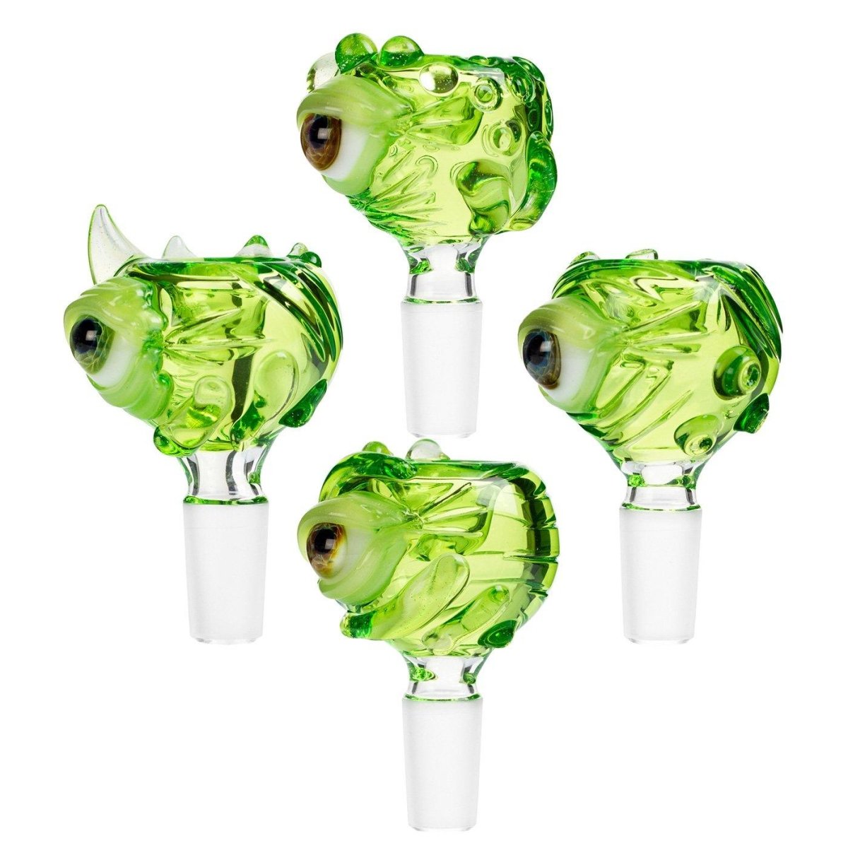 Frank Loves Glass Eyeball Cone Piece 14mm - Green-