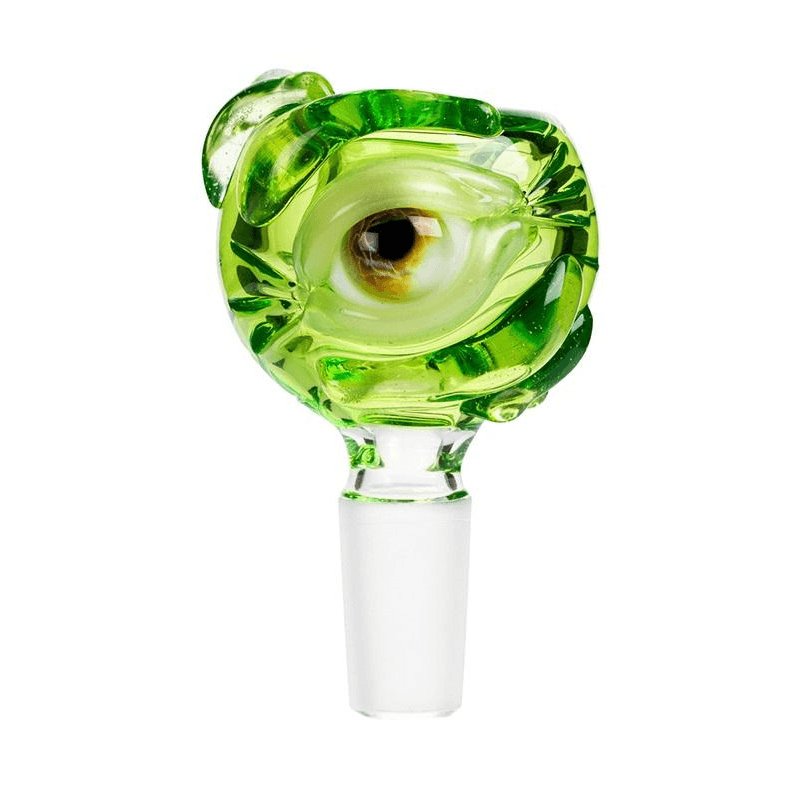 Frank Loves Glass Eyeball Cone Piece 14mm - Green-