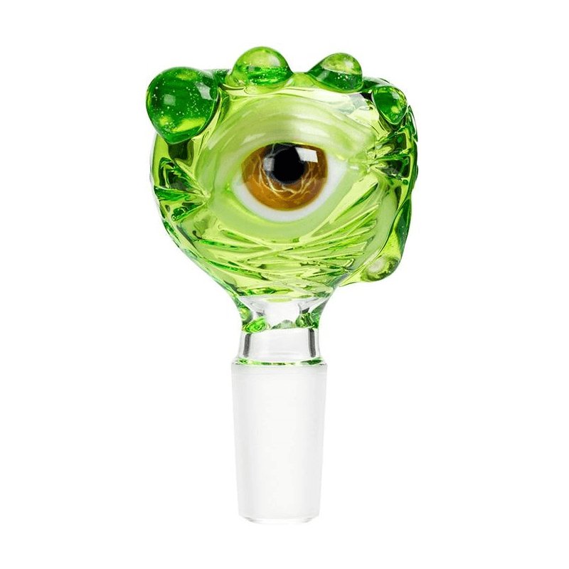 Frank Loves Glass Eyeball Cone Piece 14mm - Green-
