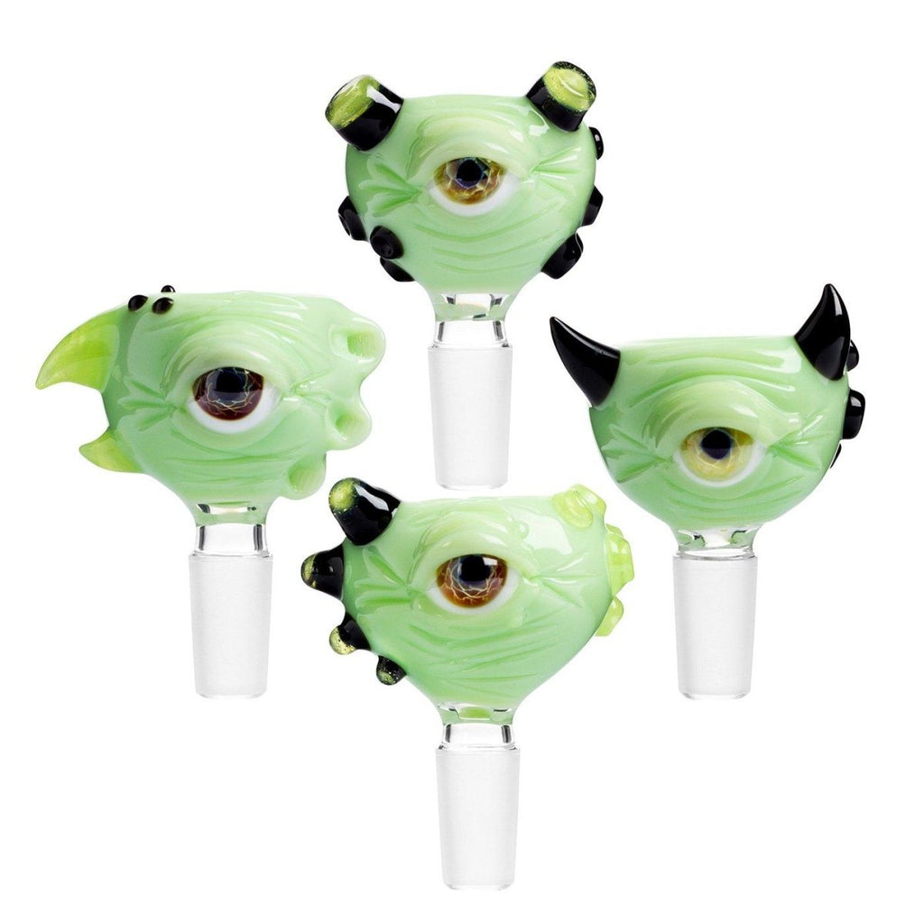 Frank Loves Glass Eyeball Cone Piece 14mm - Lime Green-
