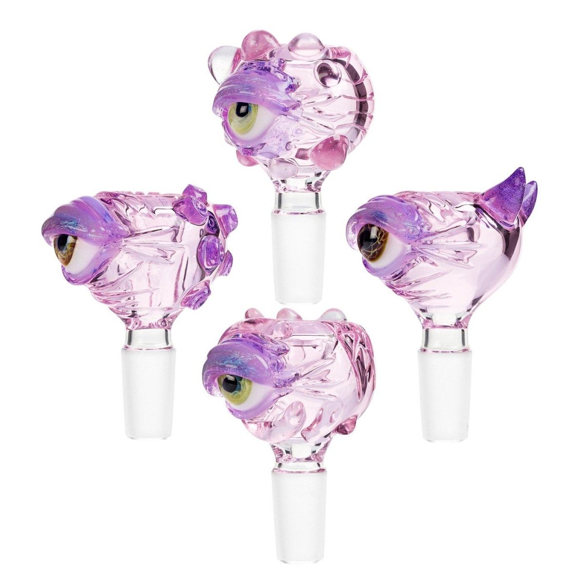 Frank Loves Glass Eyeball Cone Piece 14mm - Purple-