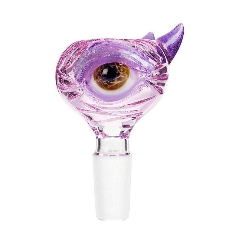 Frank Loves Glass Eyeball Cone Piece 14mm - Purple-