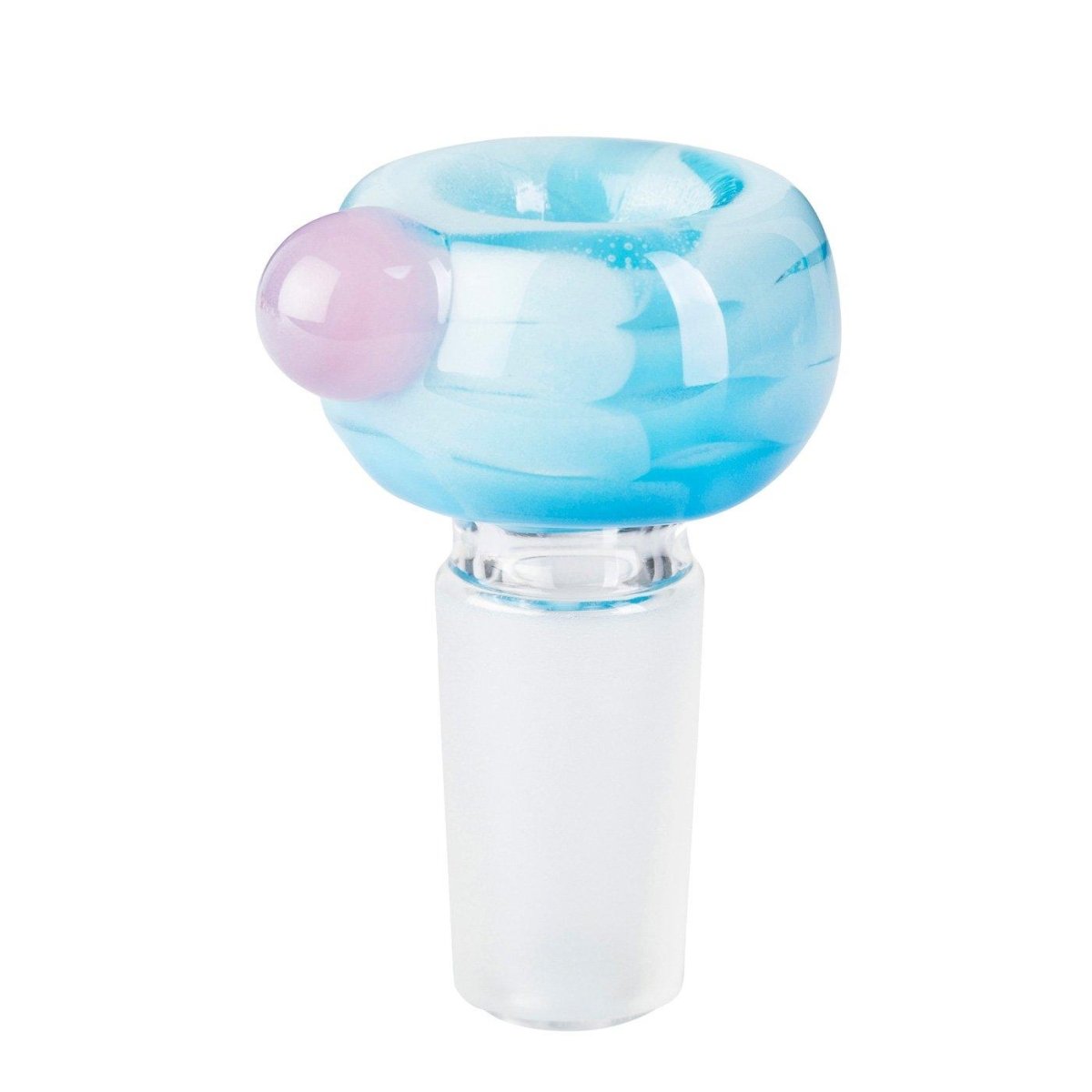 Tribal Glass Cone Piece 14mm - Baby Blue-