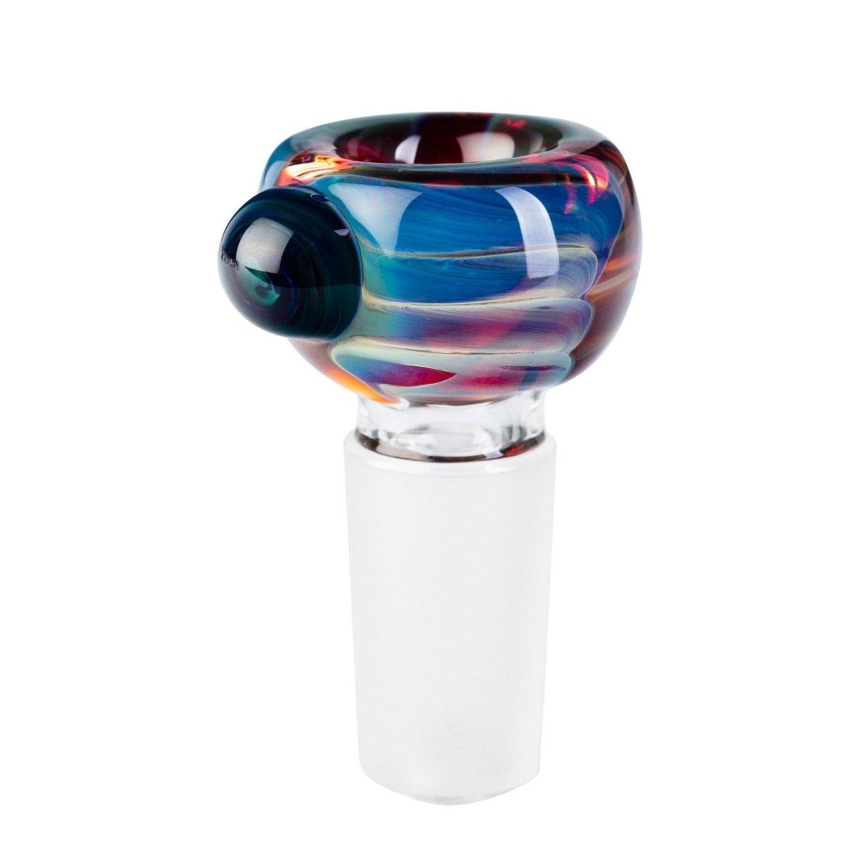 Tribal Glass Cone Piece 14mm - Fire & Ice-