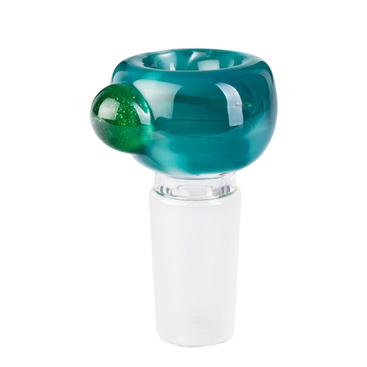 Tribal Glass Cone Piece 14mm - Teal-