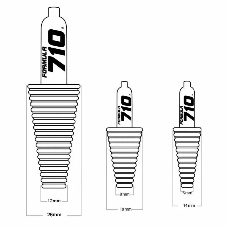 Formula 710 Silicone Cleaning Plugs (3 Pack) - Black-