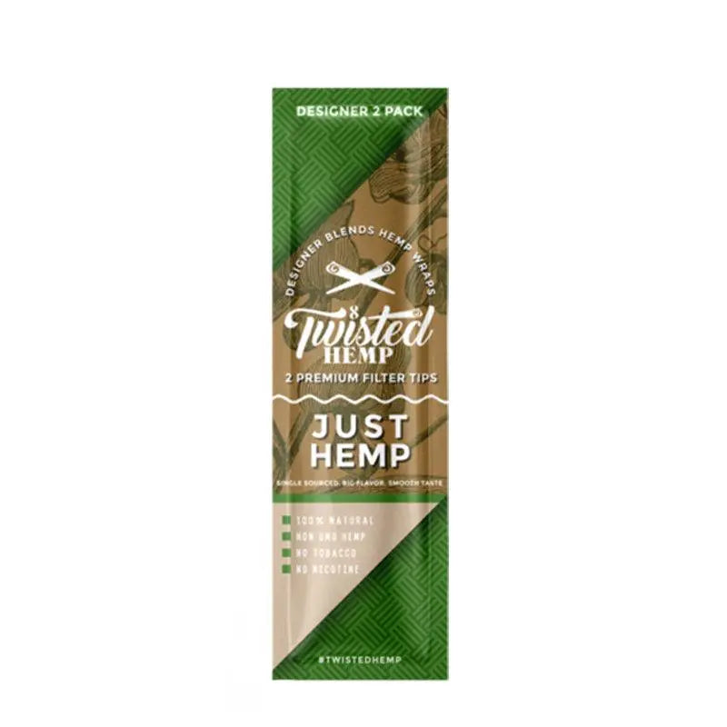 Twisted Hemp Flavoured Hemp Wraps - Just Hemp (2 Pack)-Single