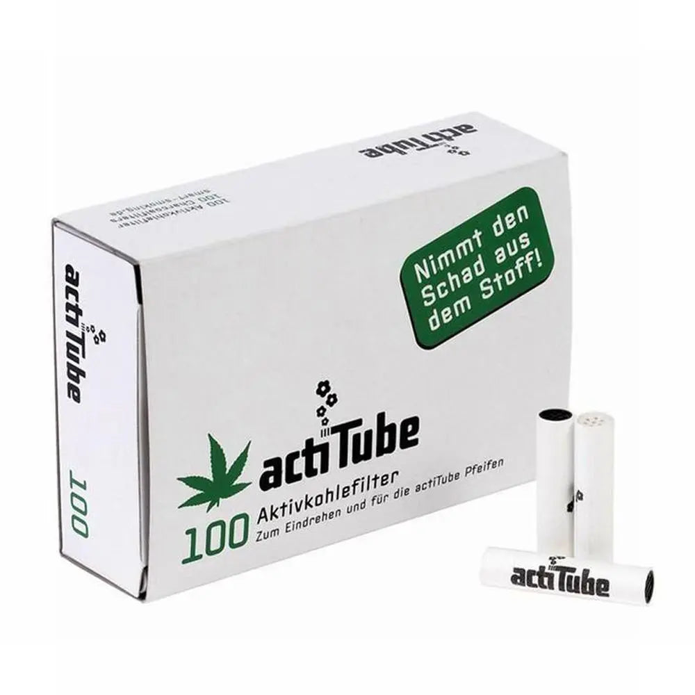actiTube Charcoal Filter Tips-100FilterBox