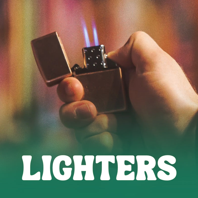 A hand lighting a Zippo lighter