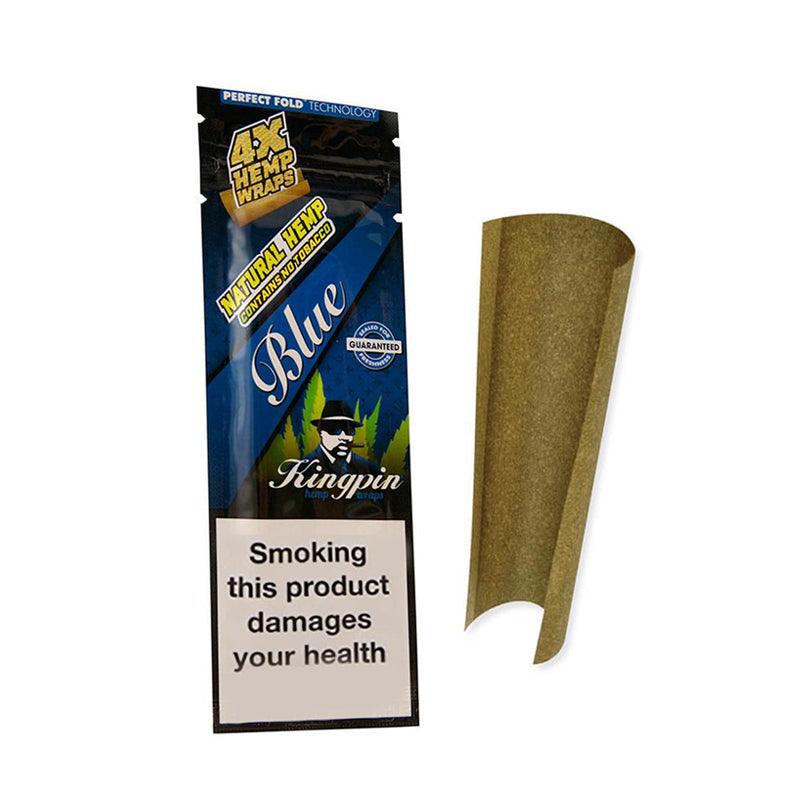 Rolling Papers Kingpin Flavoured Hemp Wraps - Blueberry Bomb (4 Pack) View Glass Bongs Australia