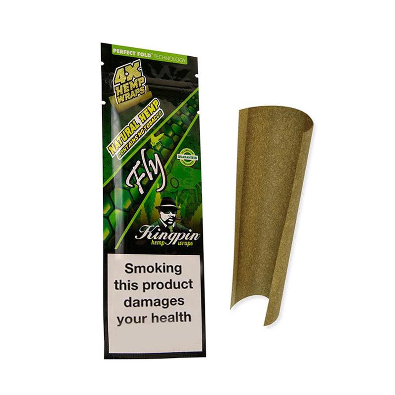 Rolling Papers Kingpin Flavoured Hemp Wraps - Fly Caramel (4 Pack) View Glass Bongs Australia