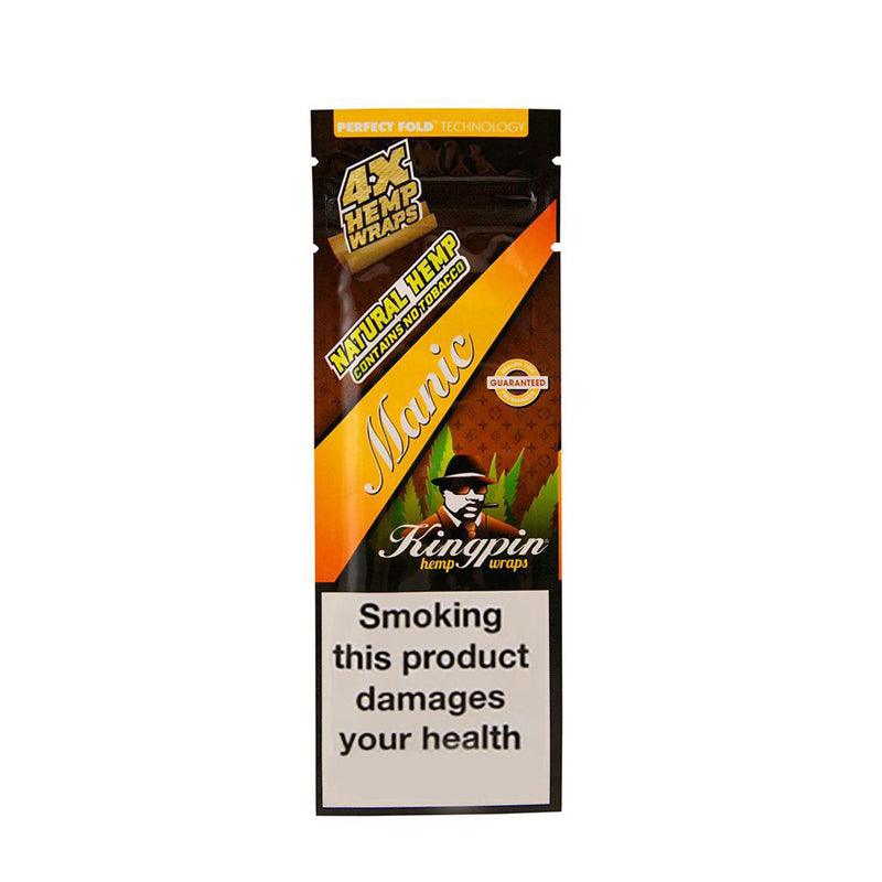 Rolling Papers Kingpin Flavoured Hemp Wraps - Manic Mango (4 Pack) View Glass Bongs Australia
