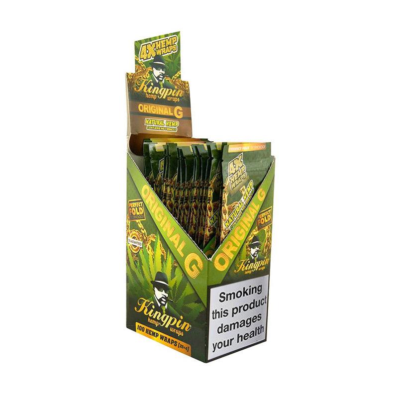 Rolling Papers Kingpin Flavoured Hemp Wraps - Original G (4 Pack) View Glass Bongs Australia