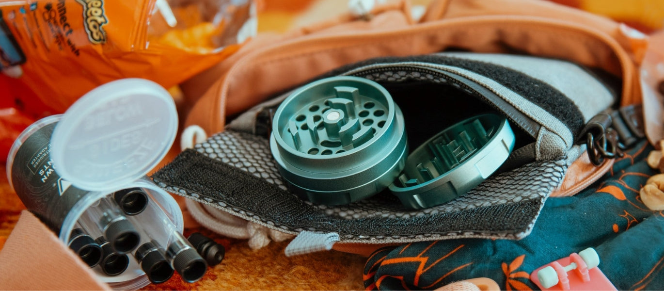 A GRAV grinder in a bag