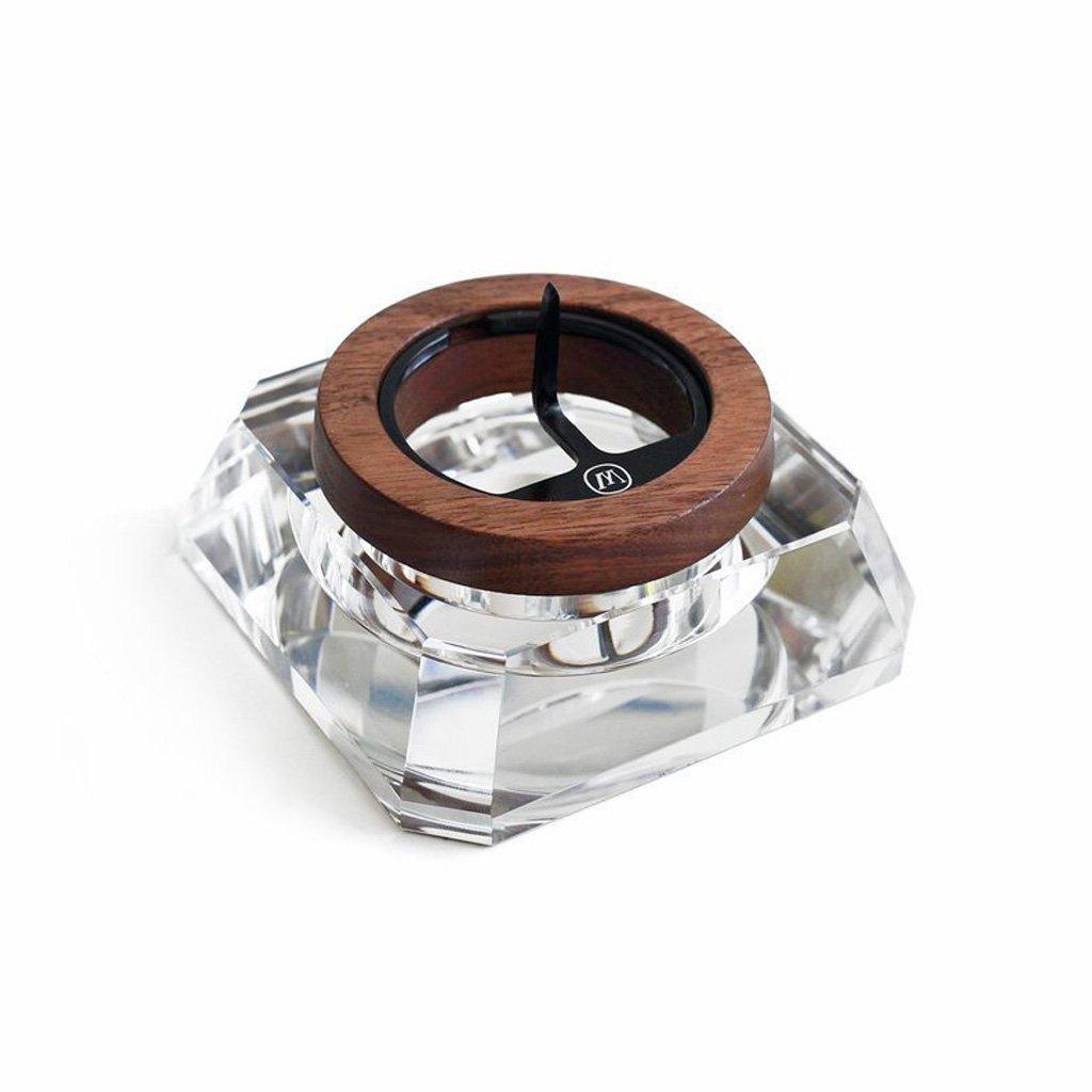 Marley Natural Black Walnut Crystal Ashtray-