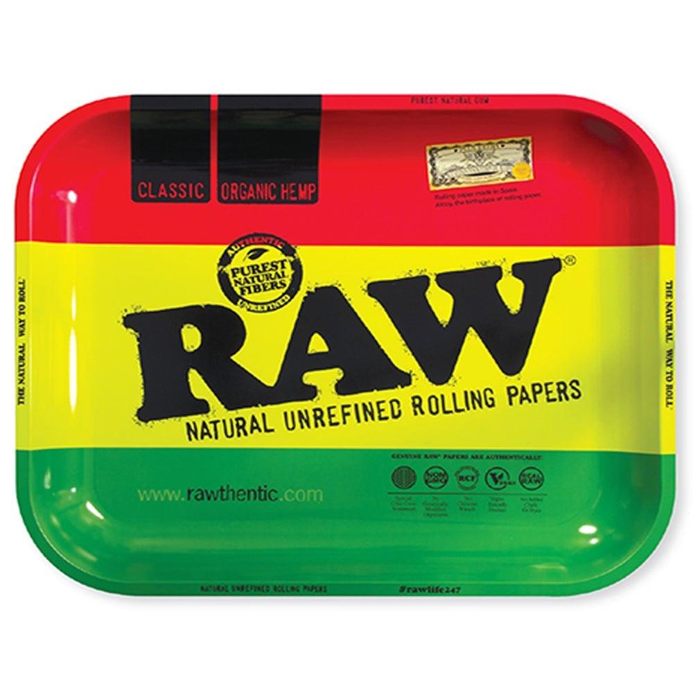 RAW Rasta Metal Rolling Tray - Large-