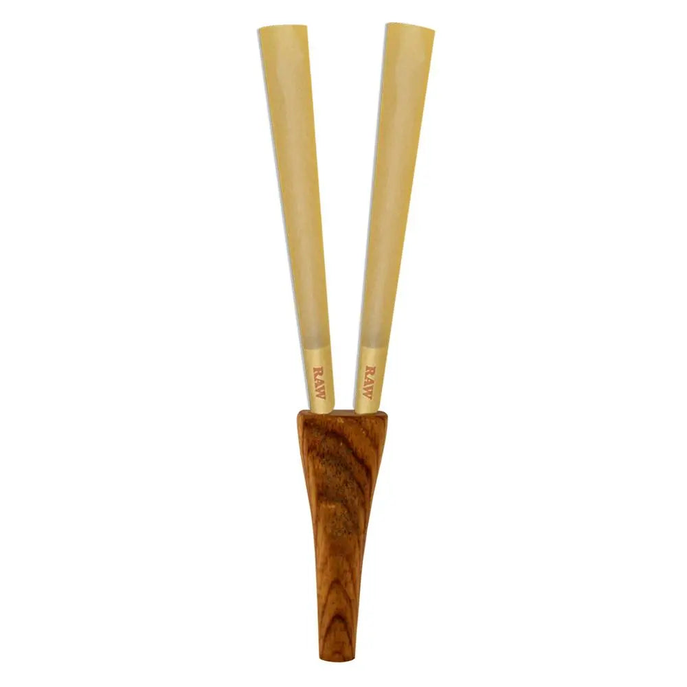 Raw Wooden Double Barrel Paper Holder - King Size (eBay)-
