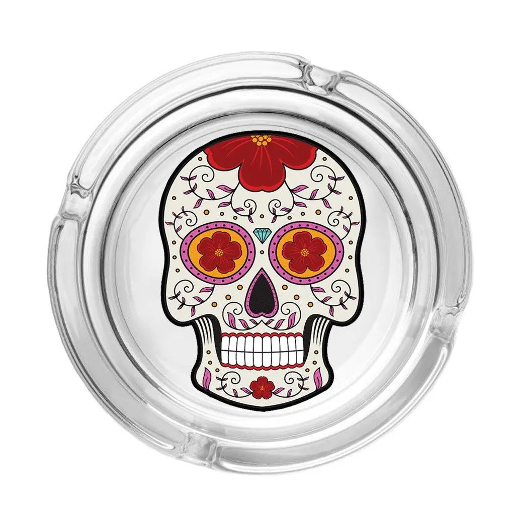 The Day of Dead Skull Collection Glass Ashtrays-Skull6