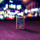 Zippo Brushed Brass Leaf Design Lighter-