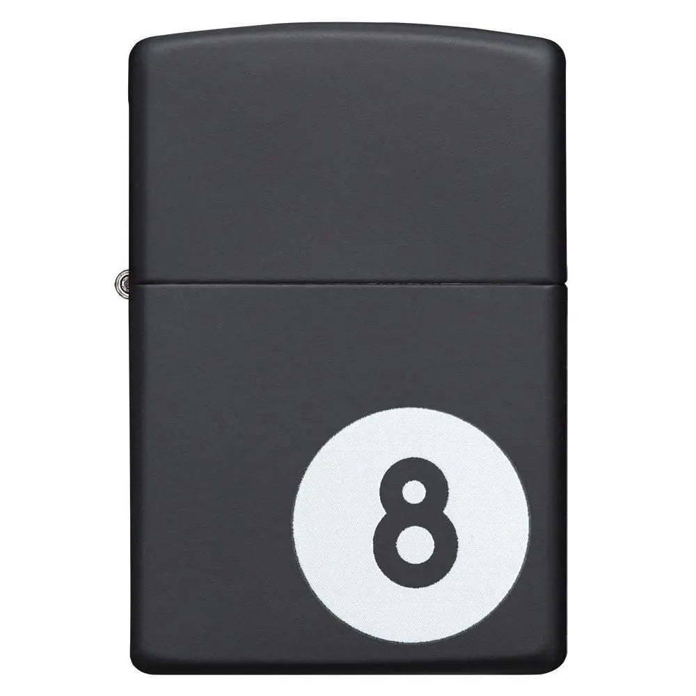 Zippo Eight Ball Black Matte Lighter-