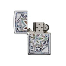 Zippo Fusion Leaf High Polish Chrome Lighter-