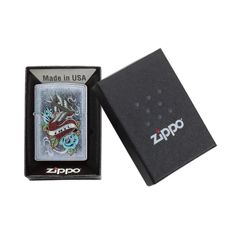 Zippo Vintage Tattoo Street Chrome Lighter-