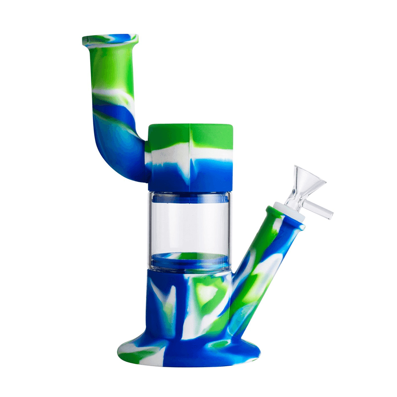 Adjustable Glass and Silicone Bong 23cm-