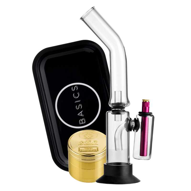 Basics Dominator Tar Catcher Bong Bundle-