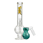 Bud Bent Bubble Bong Bundle-ClearBulbAshCatcher-Teal