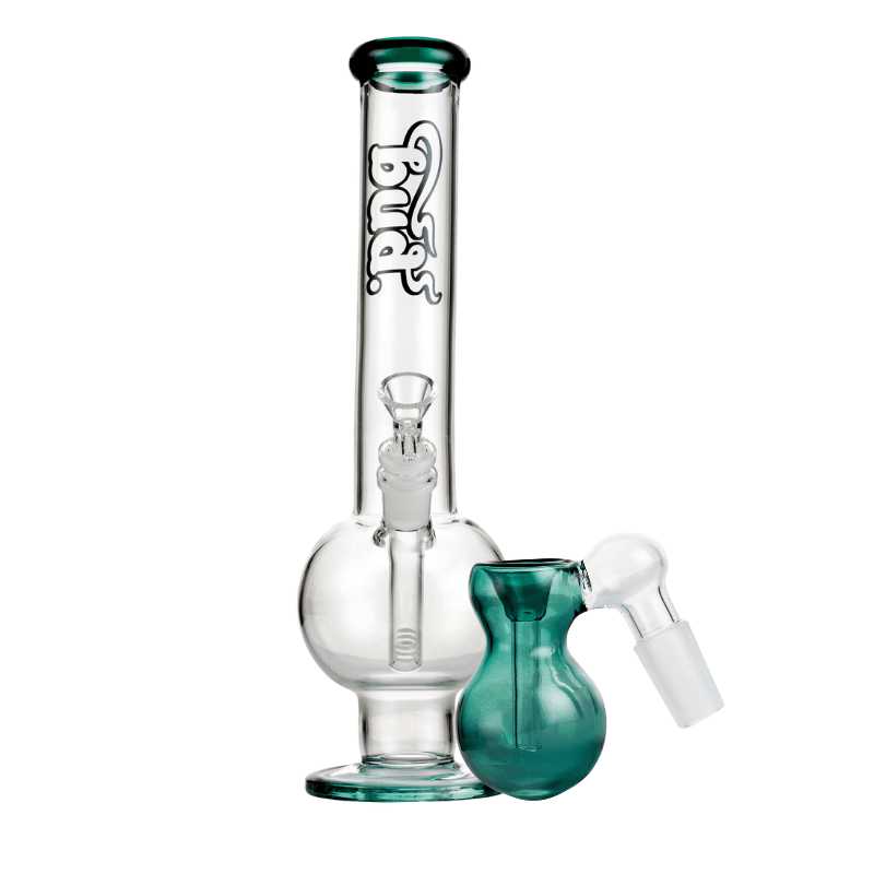 Bud Bent Bubble Bong Bundle-TealBulbAshCatcher-Teal