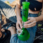 Bud Fluoro Tree Percolator Bong 28cm - Green-