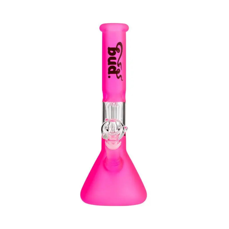 Bud Fluoro Tree Percolator Bong 28cm - Pink-