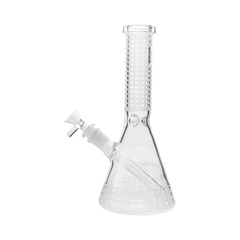 Bud Frosted Hearts Beaker Bong 25cm-